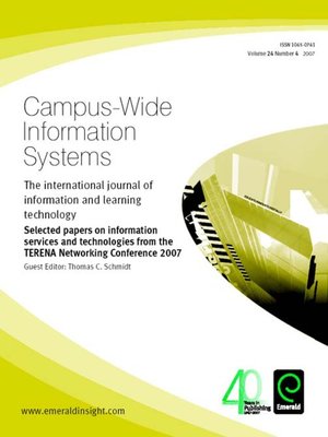 cover image of Campus-Wide Information Systems, Volume 24, Issue 4